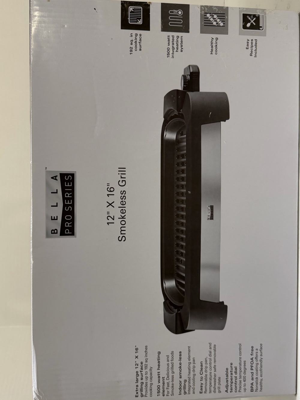 12" x 16" Smokeless Indoor Grill - Black